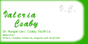 valeria csaby business card
