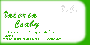 valeria csaby business card